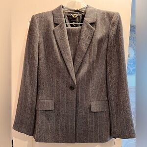 Donna Karan grey pinstripe pant suit